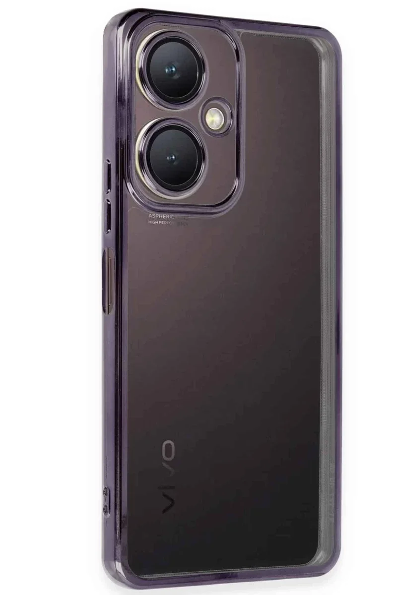 Vivo Y27 Kılıf Razer Lensli Silikon - Mor