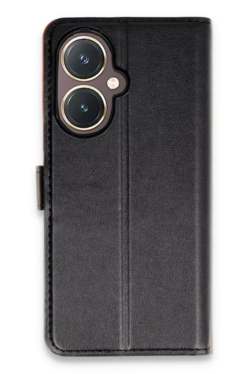 Vivo Y27 Kılıf Trend S Plus Kapaklı Kılıf - Siyah