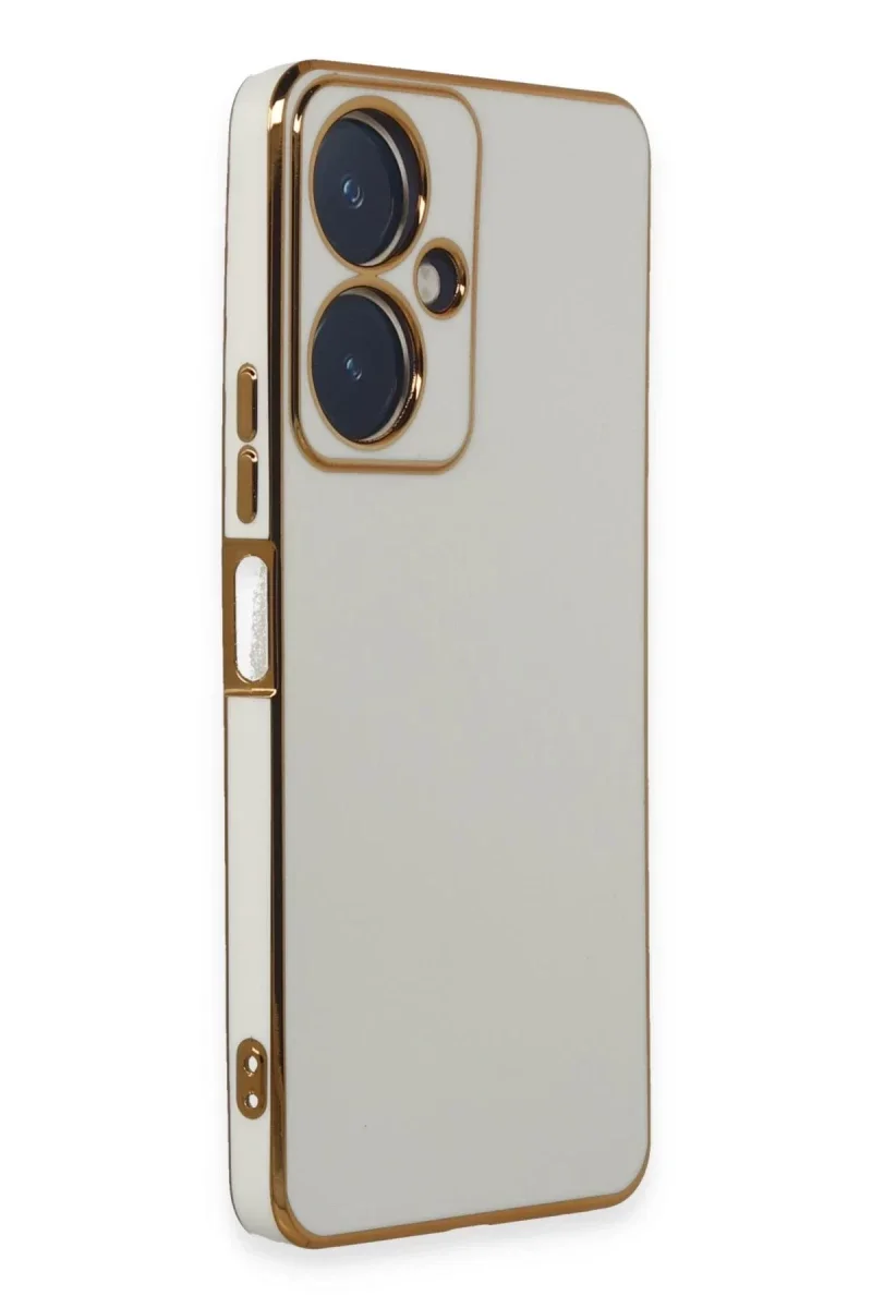 Vivo Y27 Kılıf Volet Silikon - Beyaz