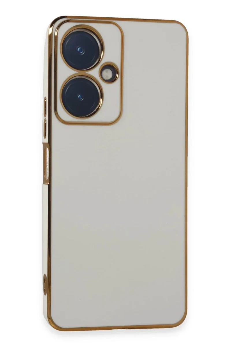 Vivo Y27 Kılıf Volet Silikon - Beyaz