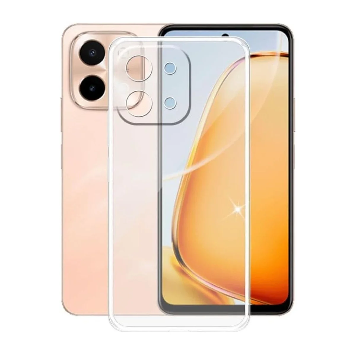 Vivo Y28 Kılıf Lüx Şeffaf Silikon Vivo Y28 Kılıf Lüx Şeffaf Silikon
