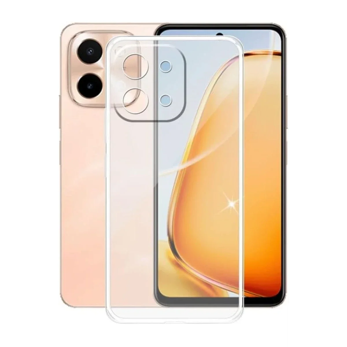 Vivo Y28 Kılıf Lüx Şeffaf Silikon Vivo Y28 Kılıf Lüx Şeffaf Silikon