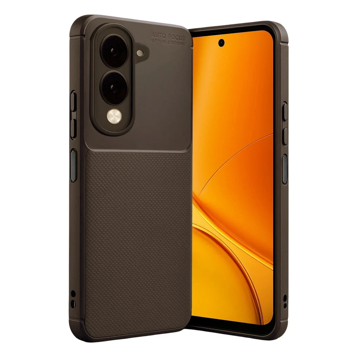 Vivo Y29s Auto Focus Karbon Kapak - Kahverengi Vivo Y29s Auto Focus Karbon Kapak - Kahverengi