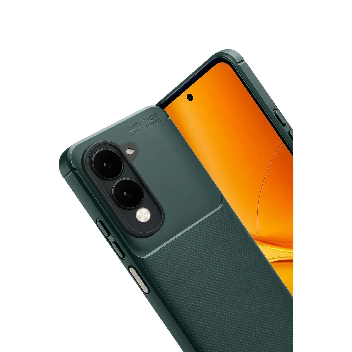 Vivo Y29s Auto Focus Karbon Kapak - Koyu Yeşil Vivo Y29s Auto Focus Karbon Kapak - Koyu Yeşil