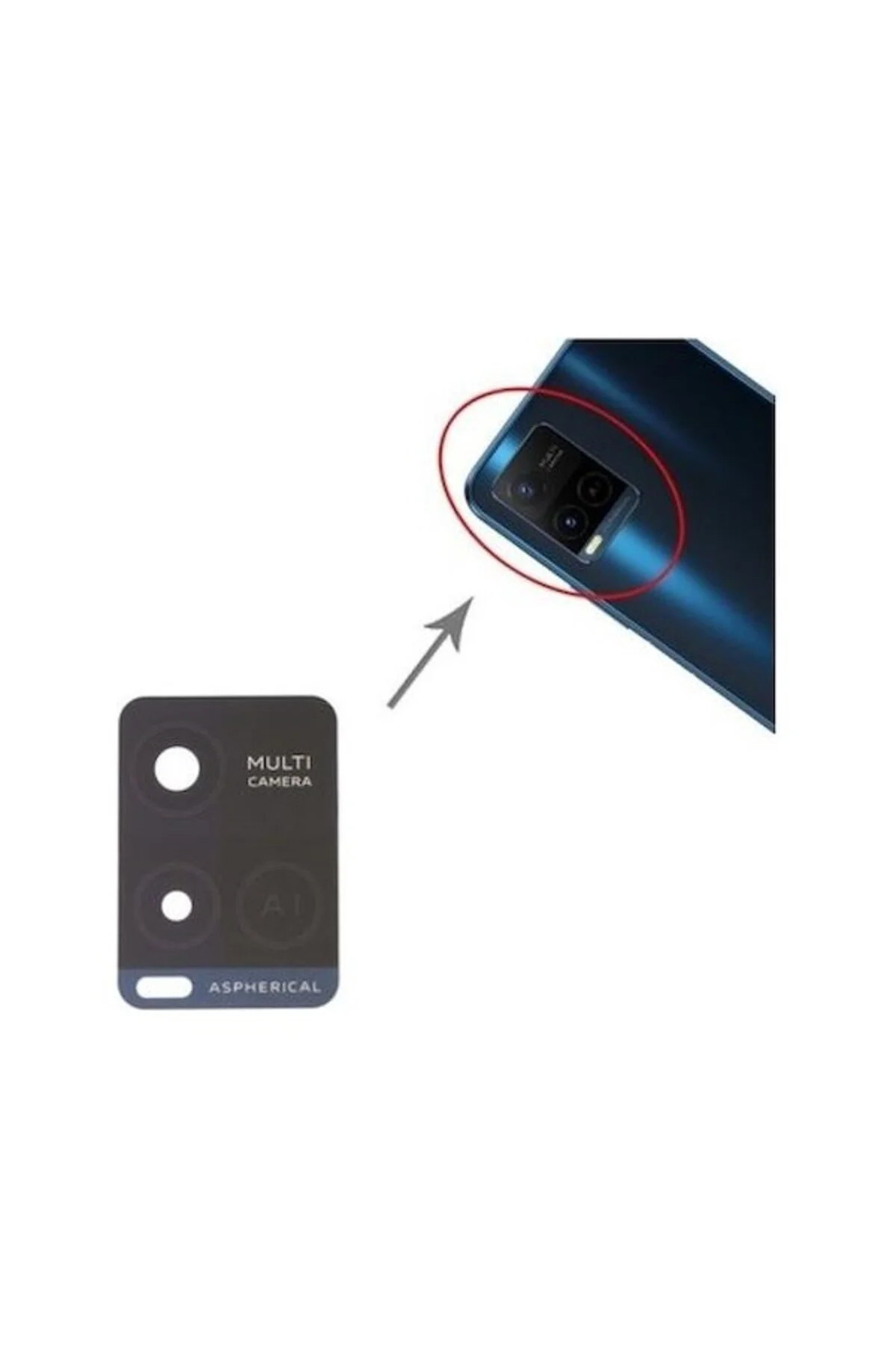 Vivo Y33S Ile Uyumlu Kamera Camı V2109