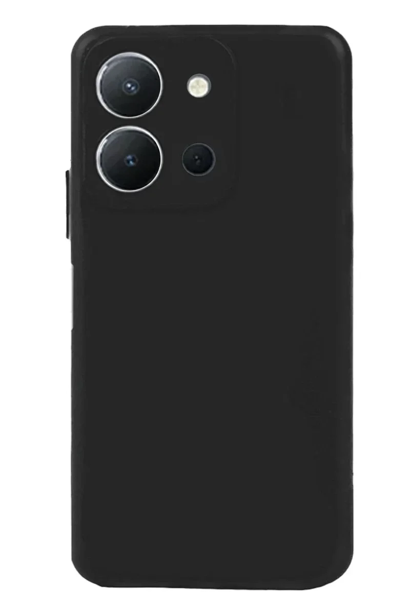 Vivo Y36 Kılıf Nano içi Kadife Silikon - Siyah Vivo Y36 Kılıf Nano içi Kadife Silikon - Siyah