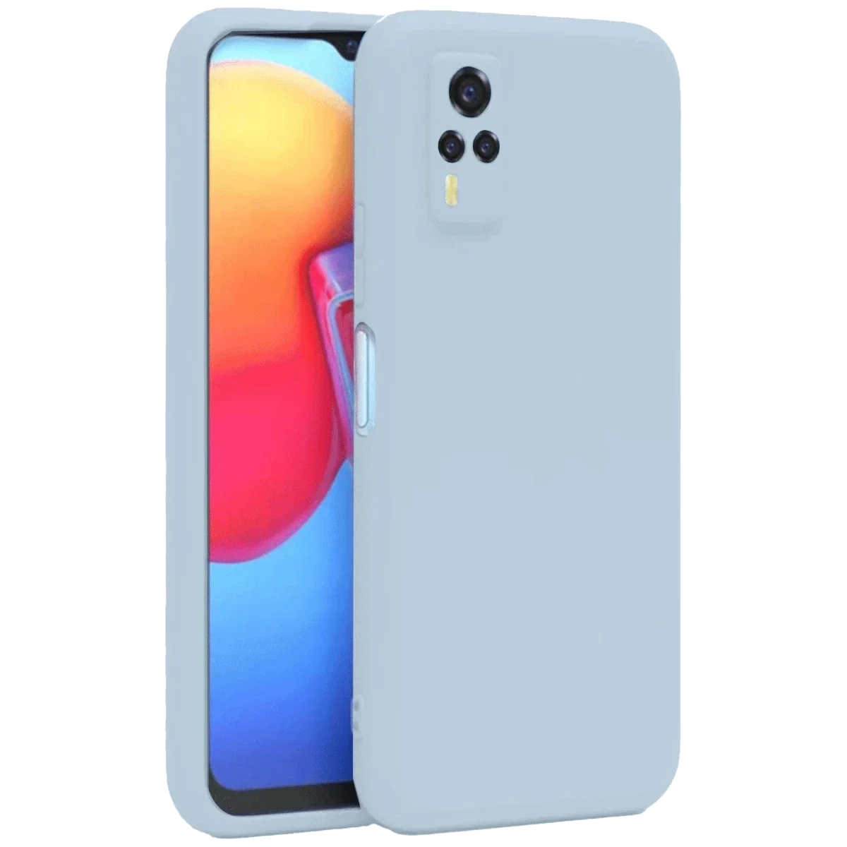 Vivo Y53S Kılıf Nano içi Kadife Silikon - Buz Mavi