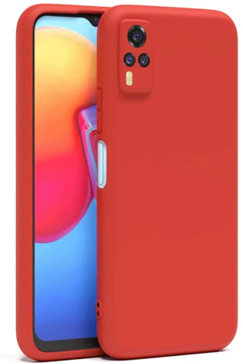 Vivo Y53S Kılıf Nano içi Kadife Silikon - Kırmızı Vivo Y53S Kılıf Nano içi Kadife Silikon - Kırmızı