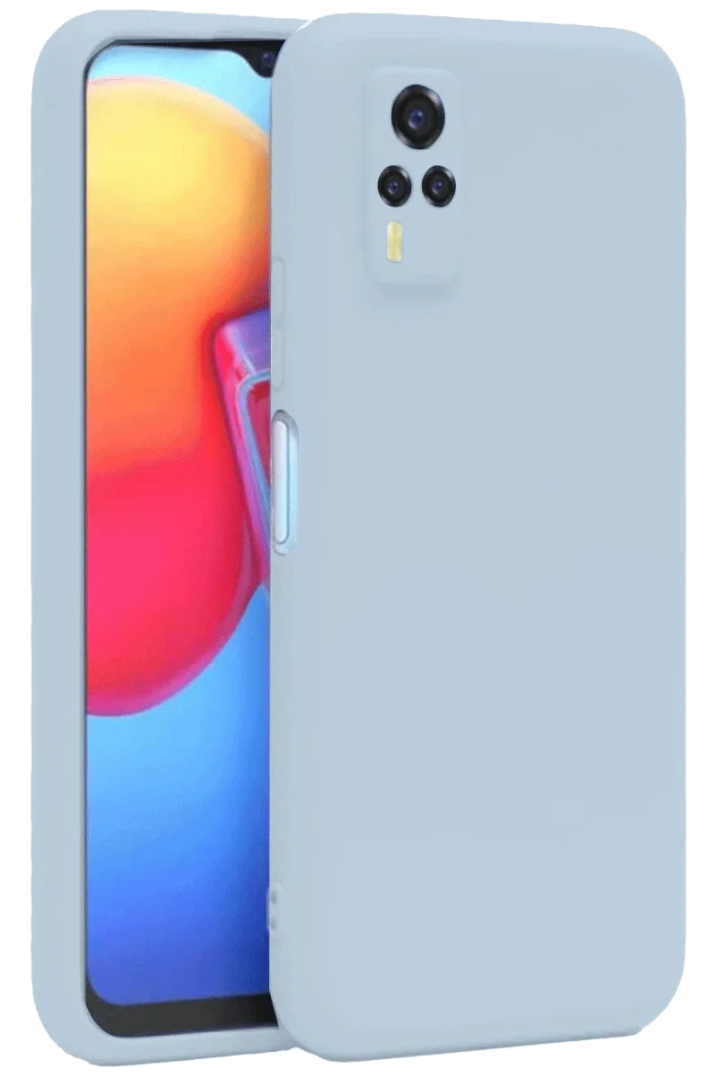 Vivo Y53S Kılıf Nano içi Kadife Silikon - Buz Mavi