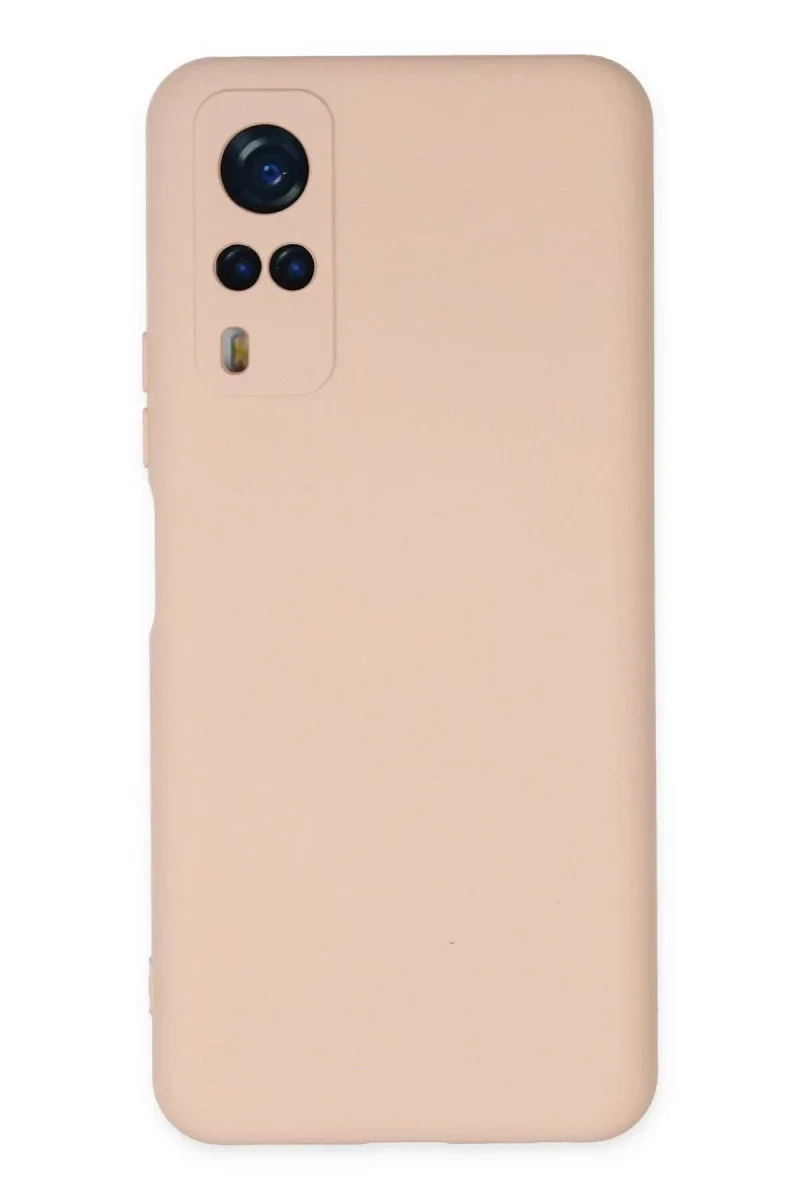 Vivo Y53S Kılıf Nano içi Kadife Silikon - Pudra