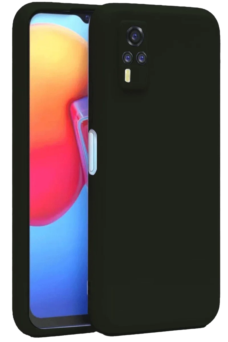 Vivo Y53S Kılıf Nano içi Kadife Silikon - Siyah Vivo Y53S Kılıf Nano içi Kadife Silikon - Siyah