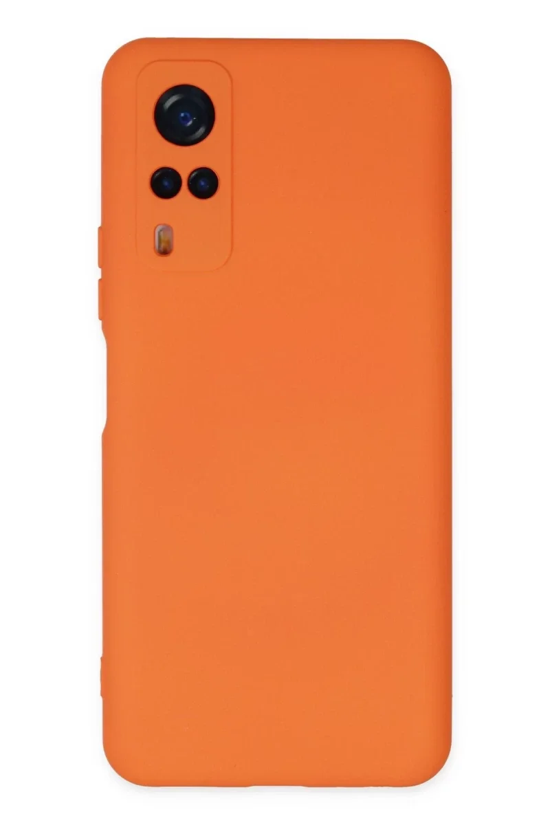 Vivo Y53S Kılıf Nano içi Kadife Silikon - Turuncu Vivo Y53S Kılıf Nano içi Kadife Silikon - Turuncu