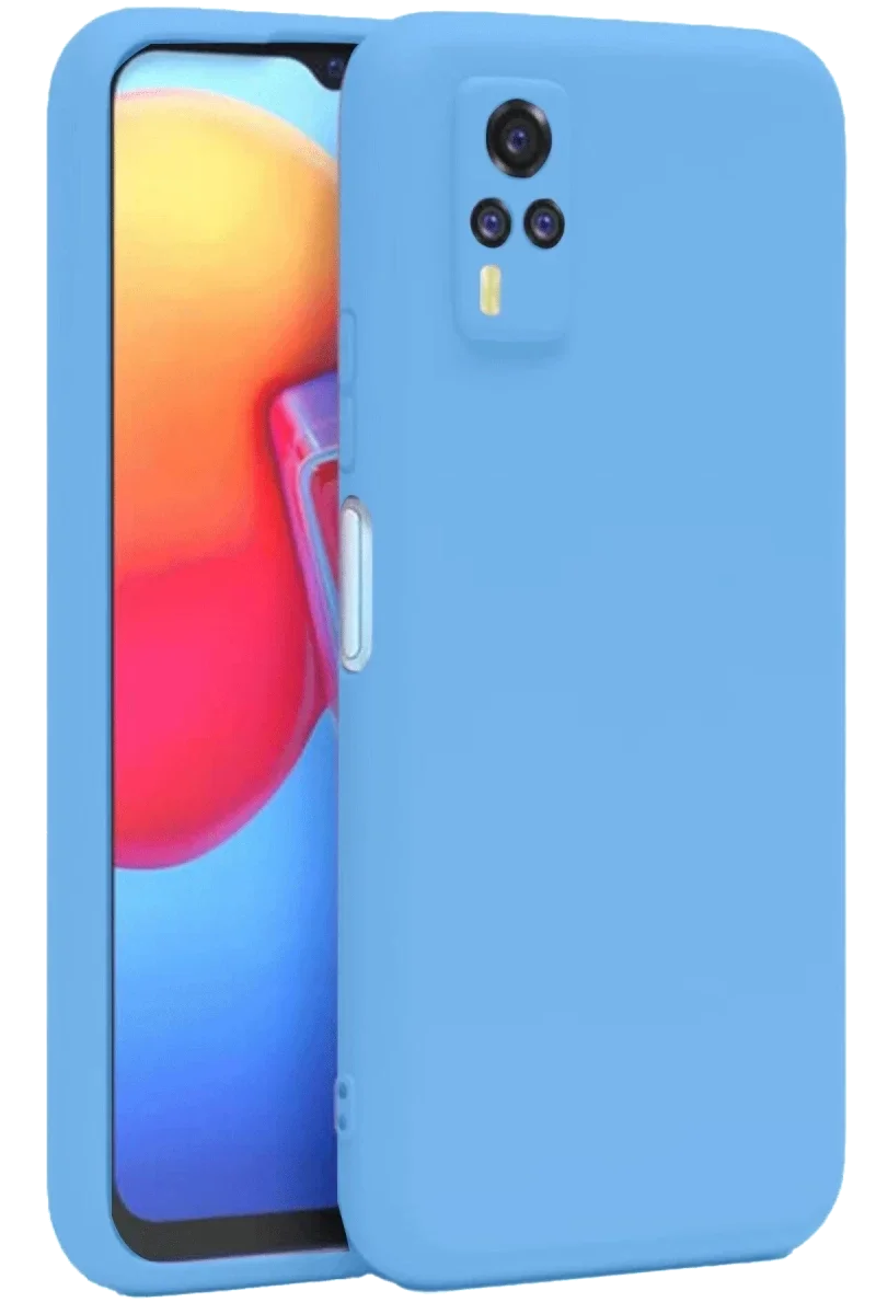 Vivo Y53S Kılıf Nano içi Kadife Silikon - Mavi Vivo Y53S Kılıf Nano içi Kadife Silikon - Mavi