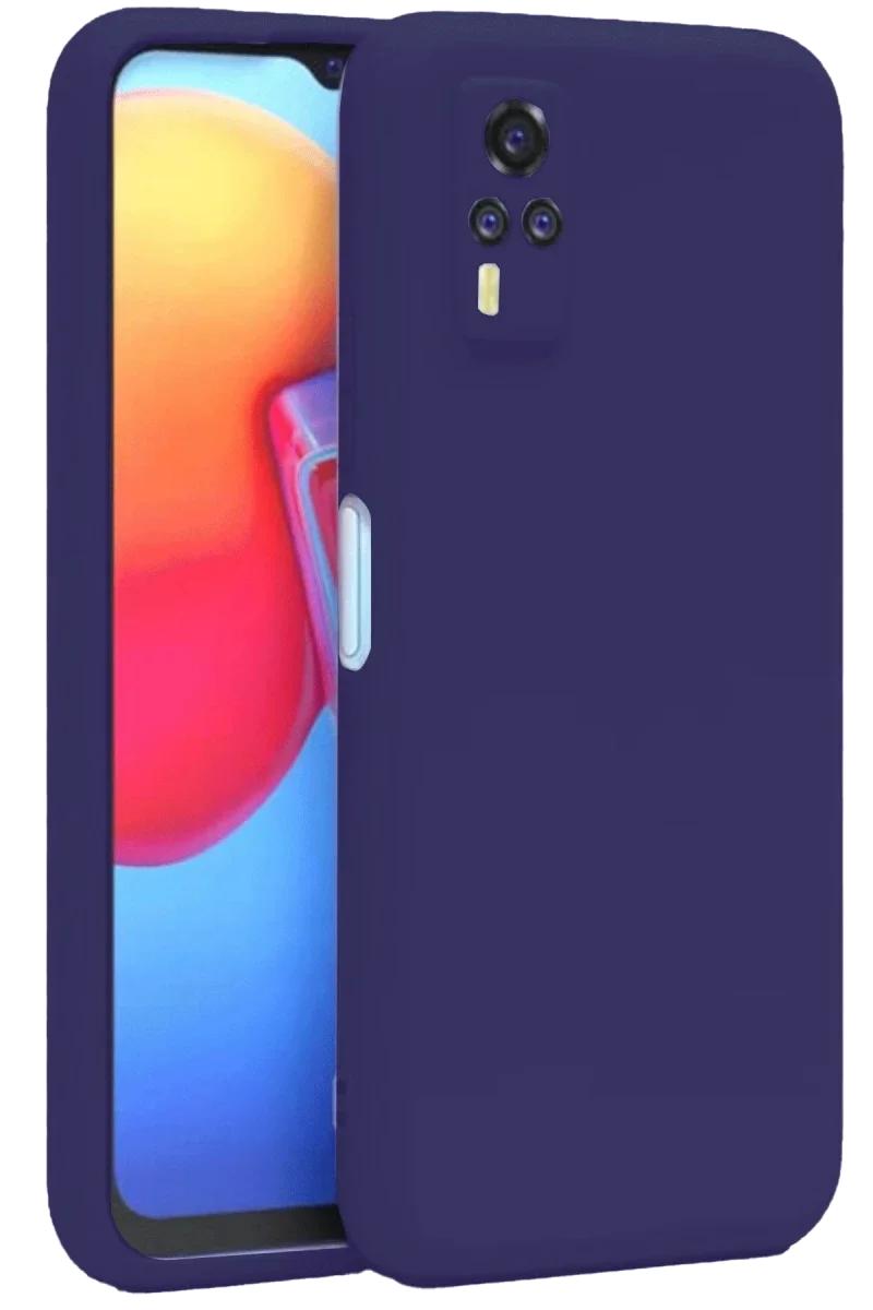 Vivo Y53S Kılıf Nano içi Kadife Silikon - Mor
