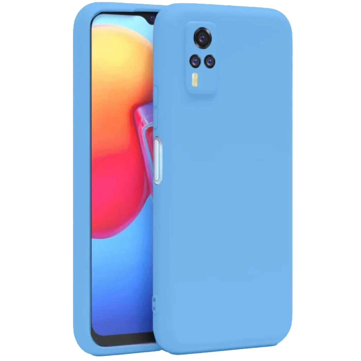 Vivo Y53S Kılıf Nano içi Kadife Silikon - Mavi Vivo Y53S Kılıf Nano içi Kadife Silikon - Mavi