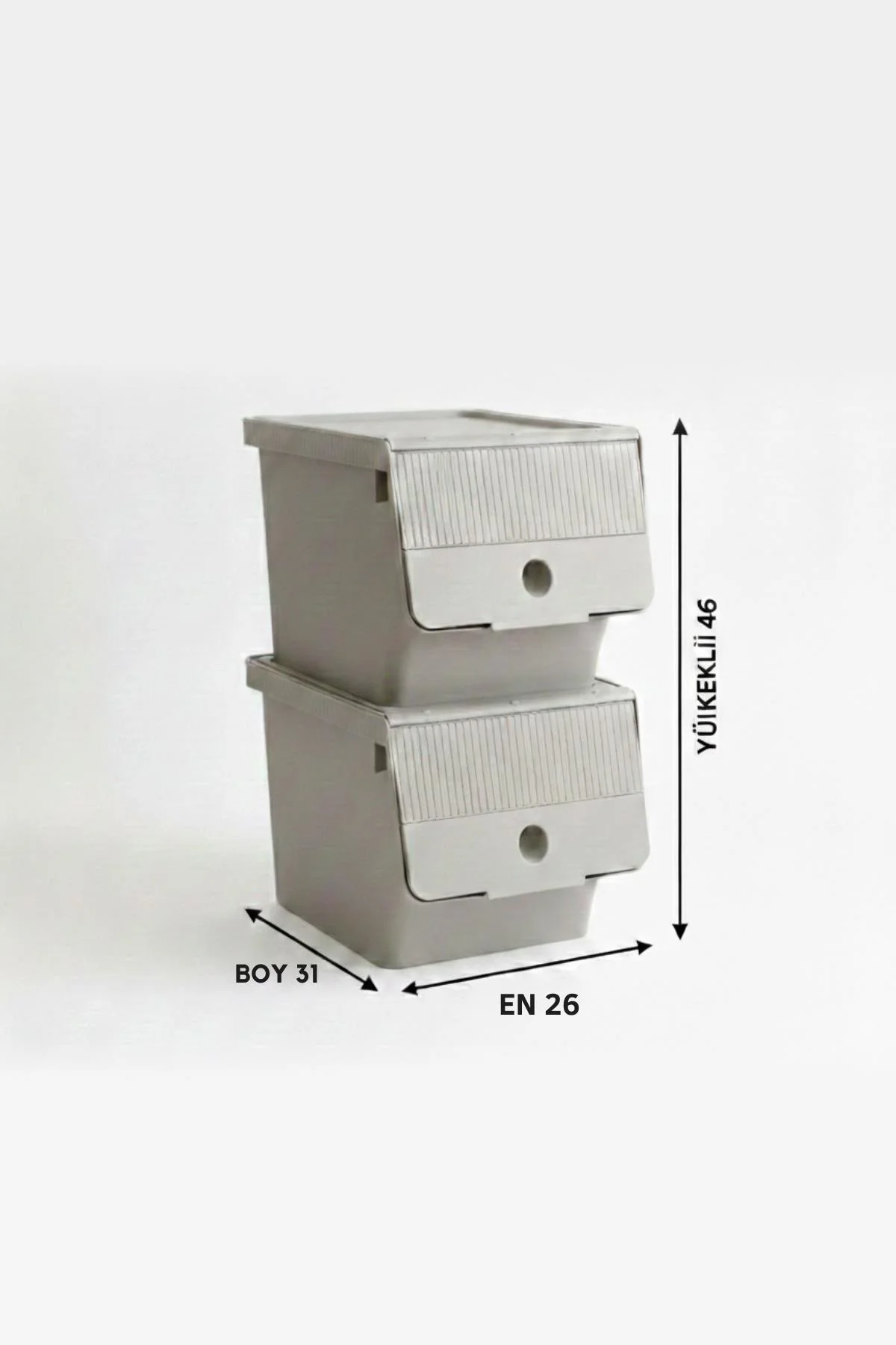 Vizon 2'Li 13,5 LT Modubox Kayar Kapaklı Saklama Kabı &amp; Patates Soğan Kovası &amp; Erzak Kutusu