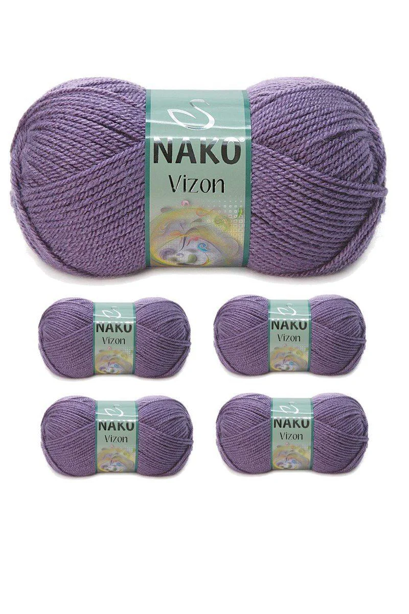 Vizon Premium Akrilik El Örgü İpi – 5'li Açık Mürdüm (Renk 6684) – 100% Akrilik Yün Fiyatı, Yorumları ve Özellikleri