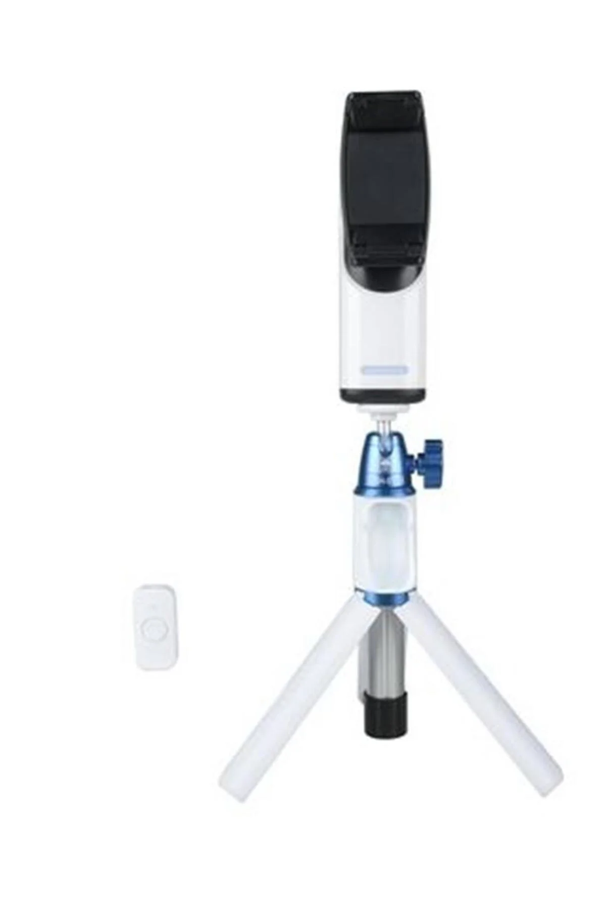 VK-2W Mobil Gimbal + Çok Fonksiyonlu Masa Üstü Tripod Seti Beyaz 