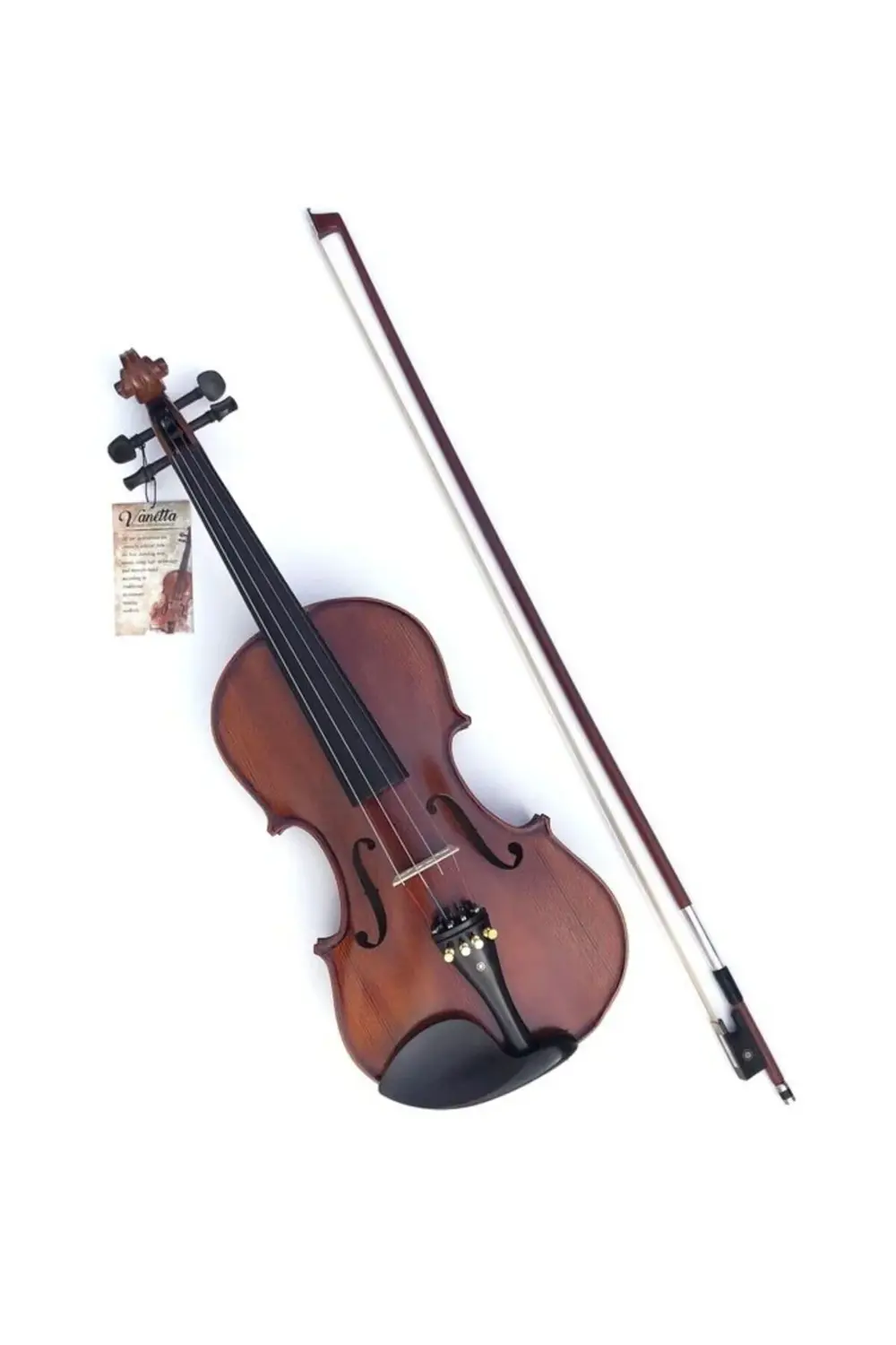 VL-3 / 3/4 Masif Ağaç Keman (Abanoz Kulak ve Aksam )