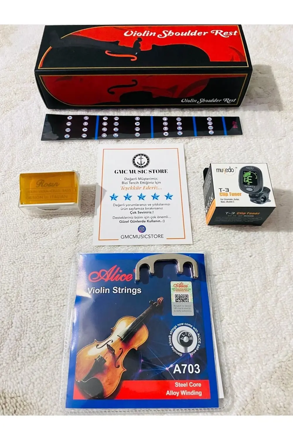 Vl-904 4/4 Keman Full Seti ! (YASTIK,SUSTURUCU,YEDEK TEL,KEMAN KL