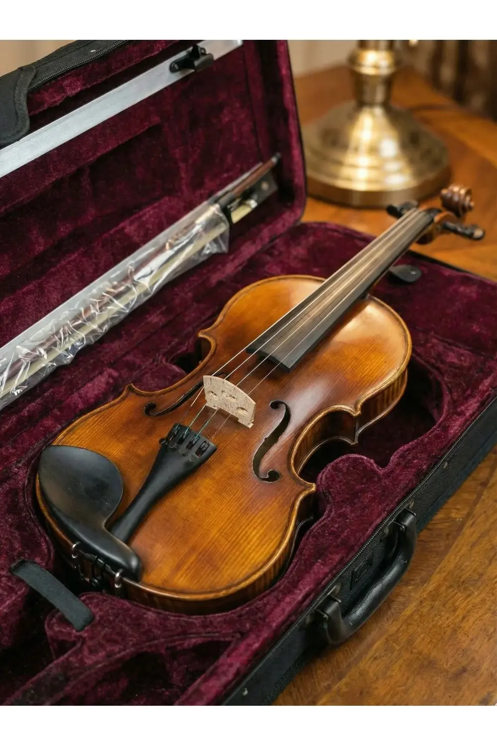 VL-904A 4/4 Keman Seti (Duvar Askısı, Yastık, Reçine)