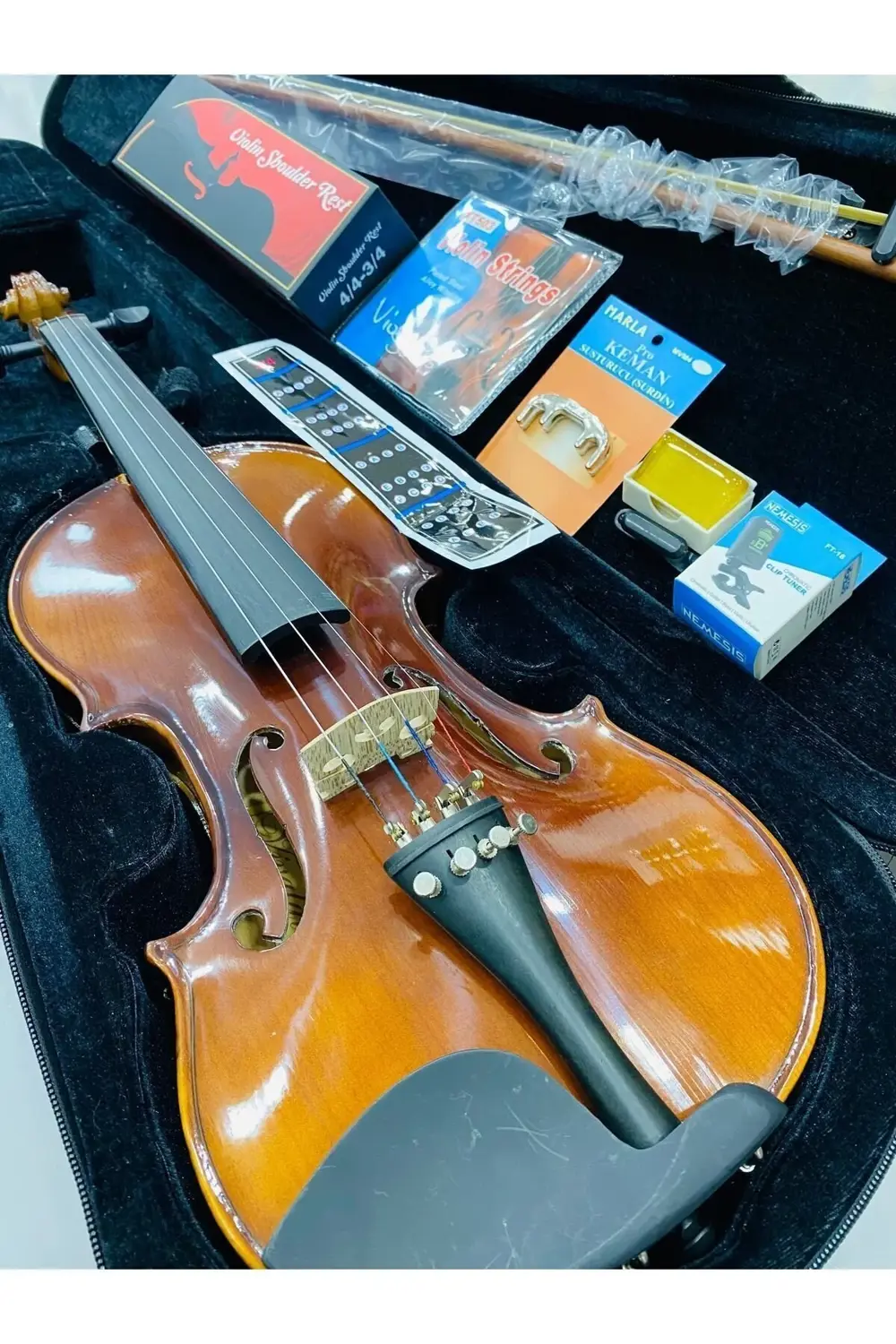 Vl904s Parlak 4/4 Keman Full Seti !!