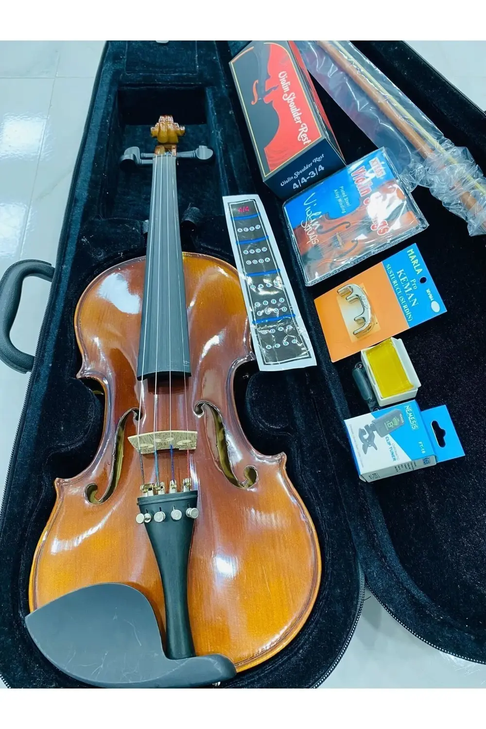 Vl904s Parlak 4/4 Keman Full Seti !!