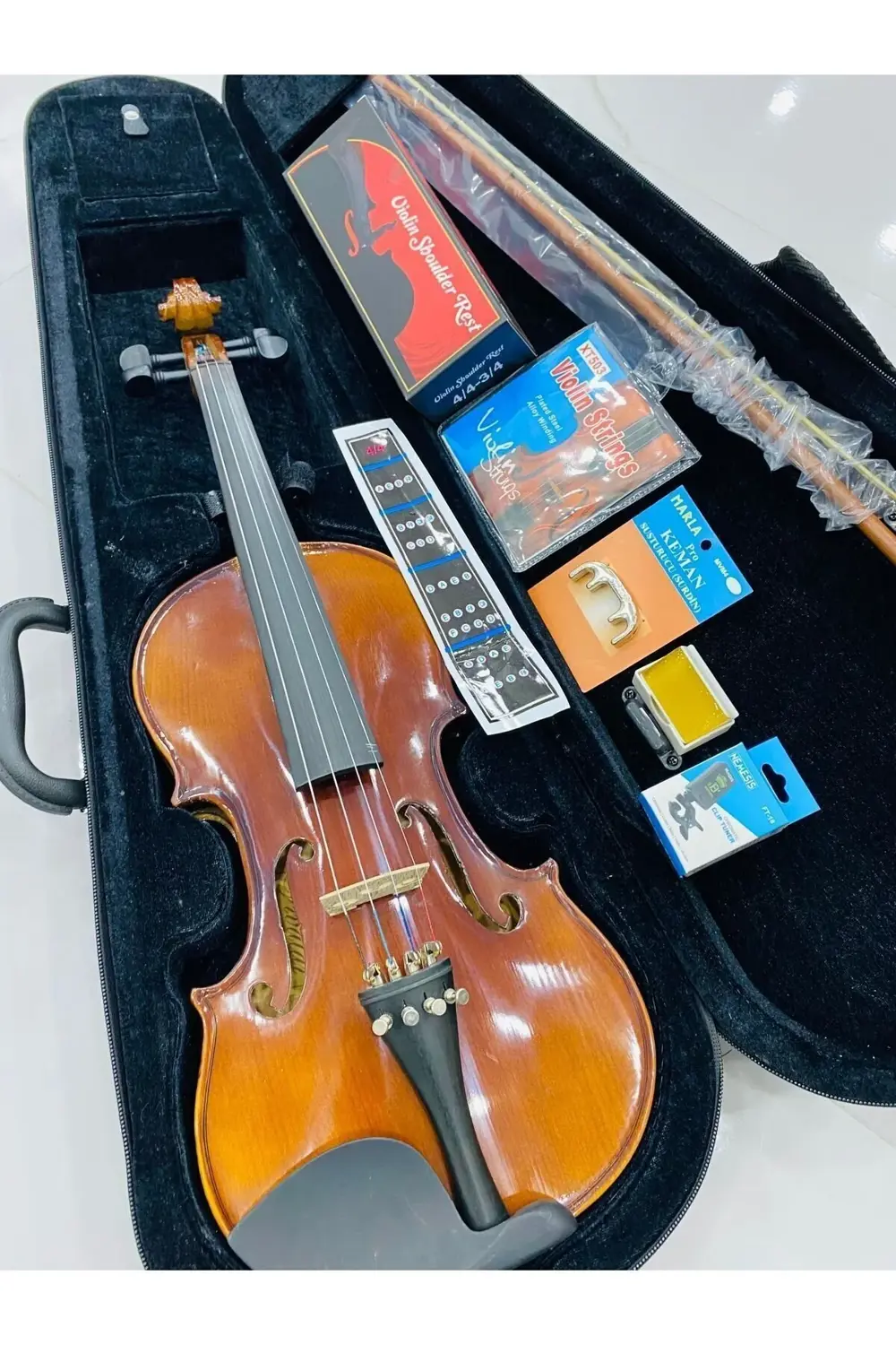 Vl904s Parlak 4/4 Keman Full Seti !!