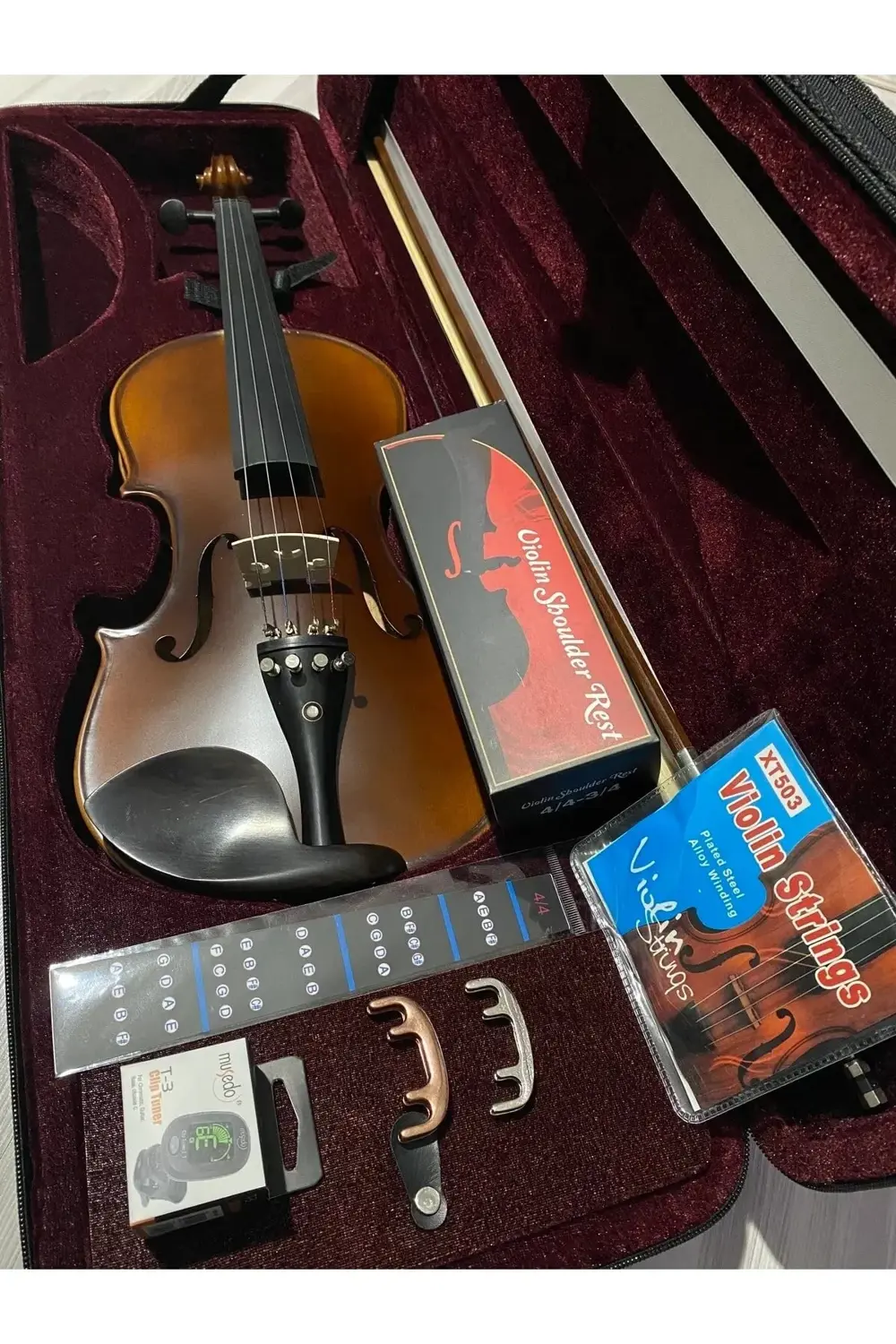 Vl905-4/4 Full Keman Seti ! (yastık,susturucu,akort Aleti,yedek T