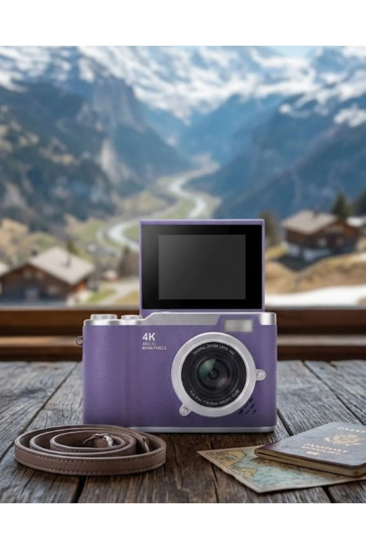 Vlog Kamera 4k Video 48 Mp Otomatik Odaklı Flip Ekranlı