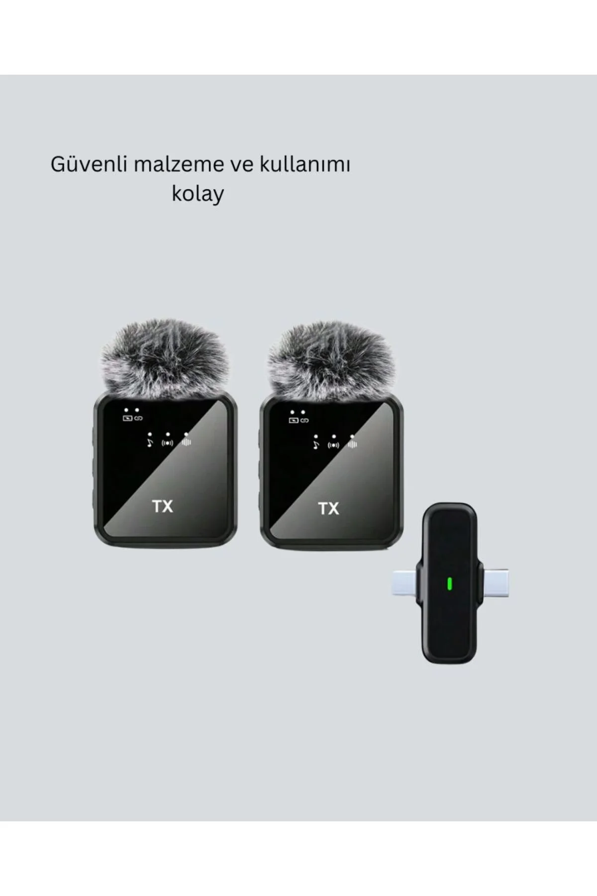Vlog Podcast ve Röportajlar İçin Kablosuz Çift Yaka Mikrofon