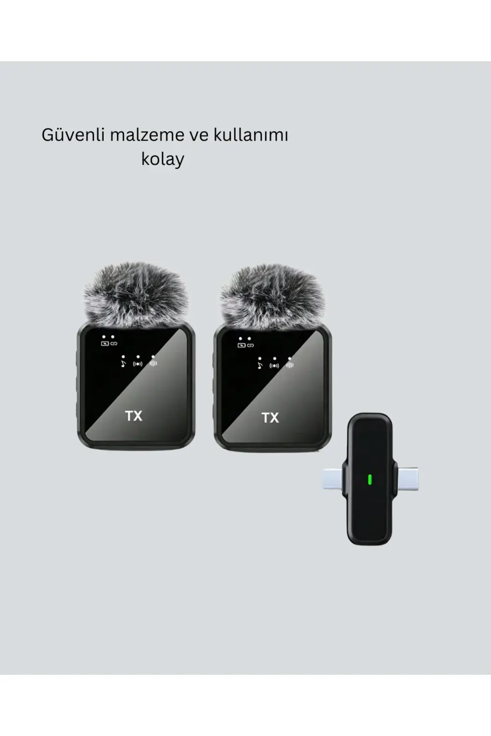 Vlog Podcast ve Röportajlar İçin Kablosuz Çift Yaka Mikrofon