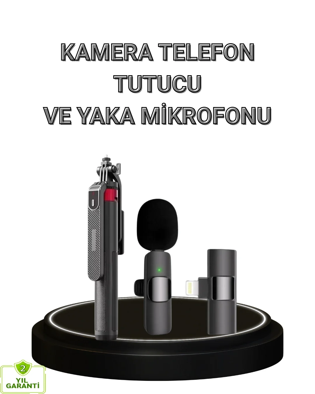 Vlog ve Canlı Yayın İçin Çift Yaka Mikrofonu ve Tripodlu Selfie Çubuğu Seti Fiyatı, Yorumları ve Özellikleri