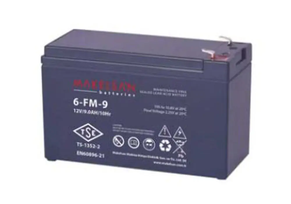 VLRA 9AH 12v TSE, Kuru Tip UPS+Güvenlik Aküsü