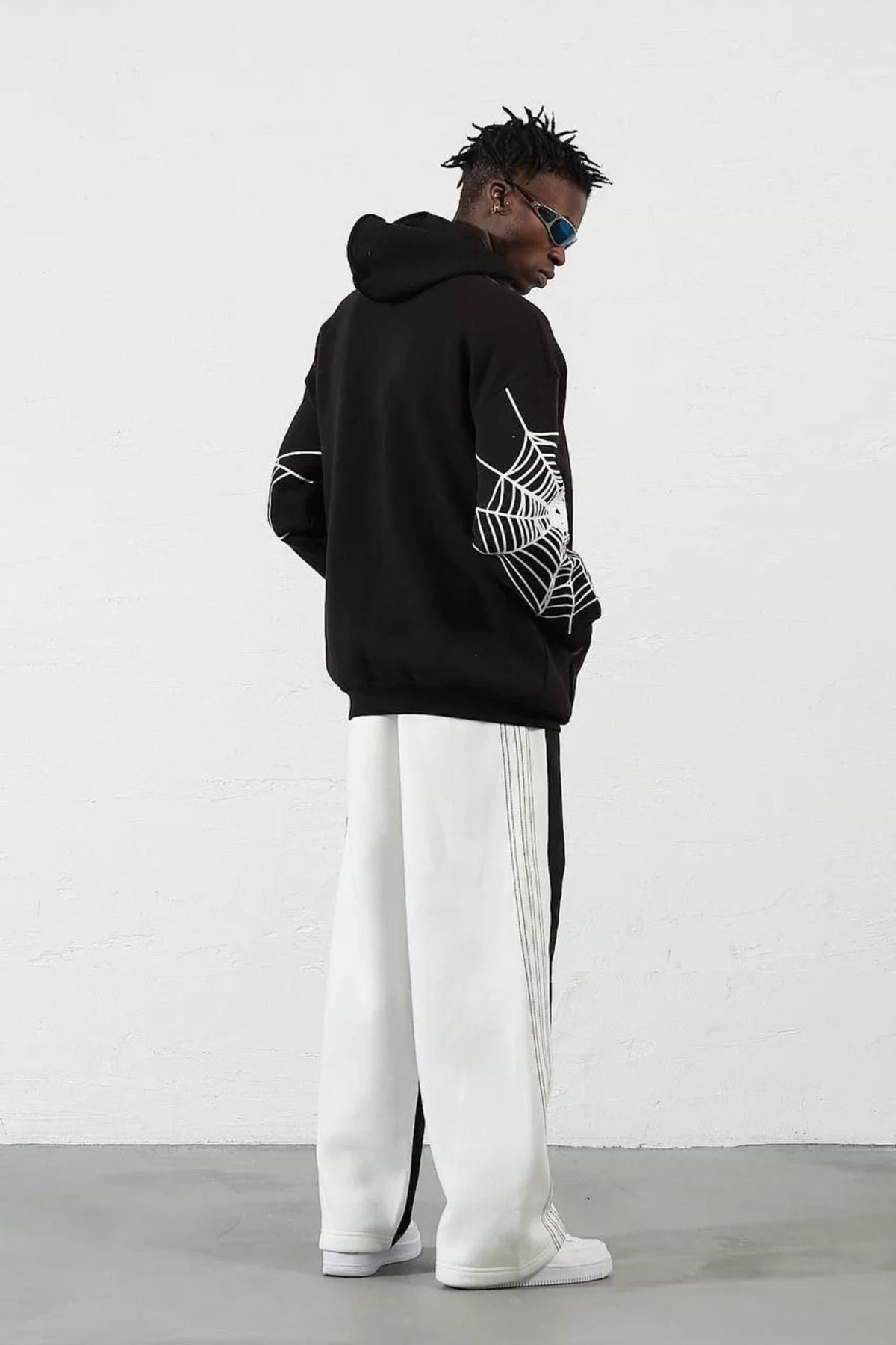 Tommy Hilfiger V&M Store Üç İplik Baskili Fermuarli Kapşonlu Hirka - Siyah