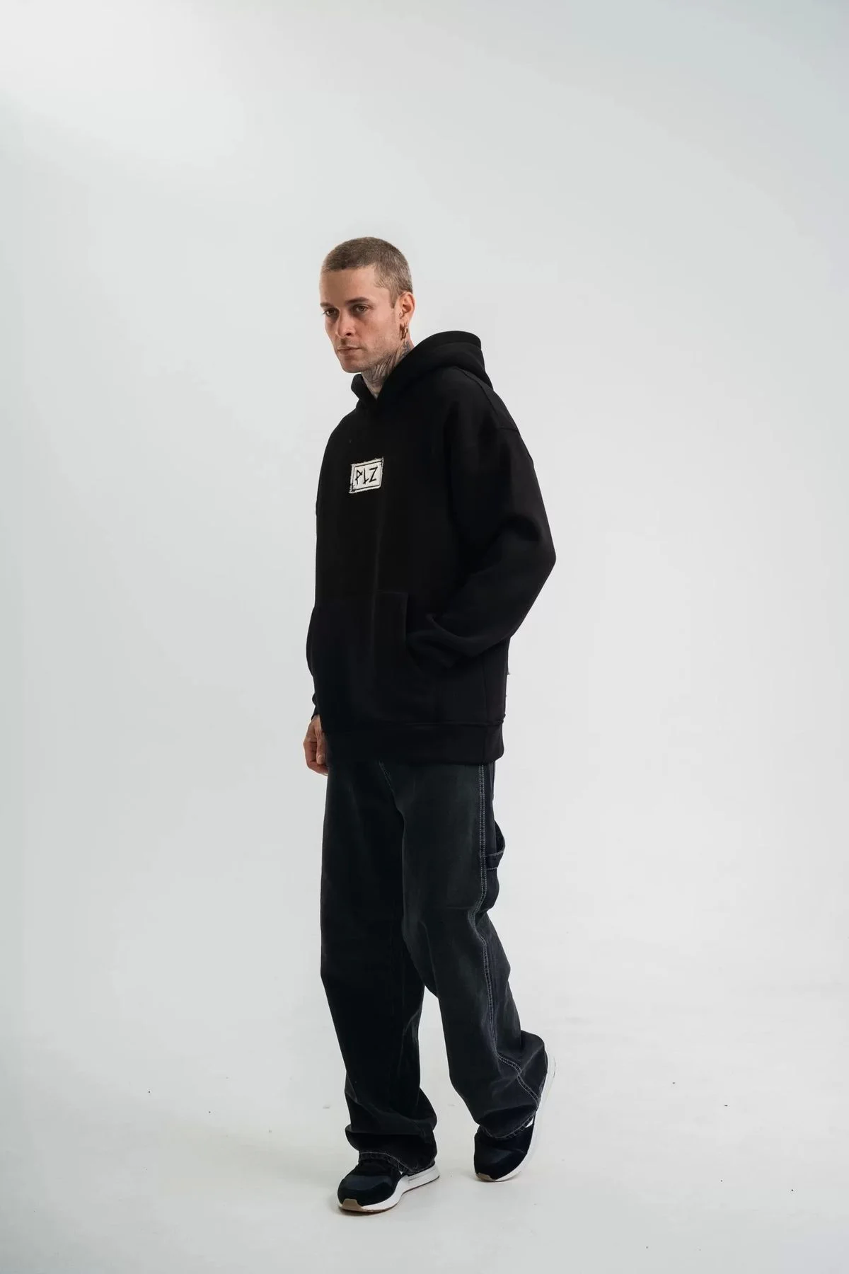 V&M Store Unisex Kapşonlu Uzun Kol Patchli Nakışlı SweatShirt  -