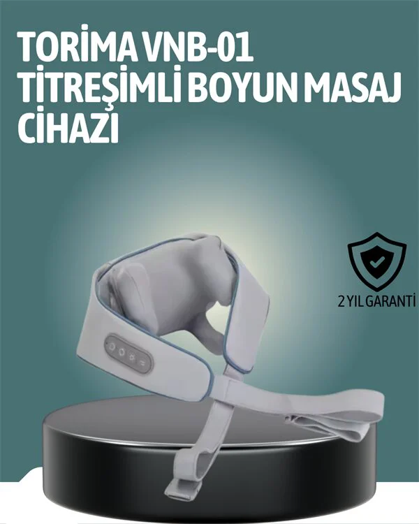 VNB-01 Şarjlı Isıtmalı Boyun ve Omuz Masaj Cihazı - 1800mAh Batarya ile Ağrıdan Kurtulun