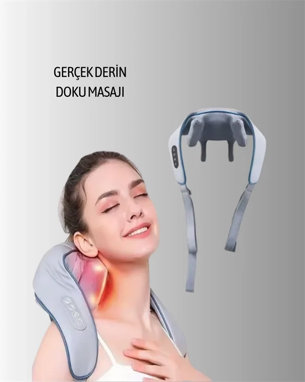 VNB-01 Şarjlı Isıtmalı Boyun ve Omuz Masaj Cihazı