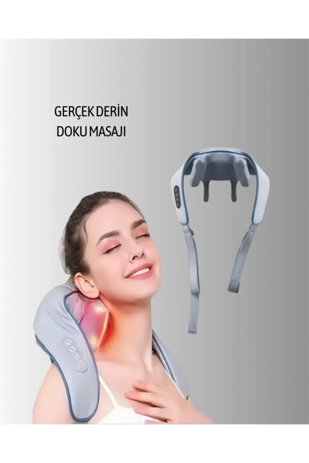 VNB-01 Şarjlı Isıtmalı Boyun ve Omuz Masaj Cihazı