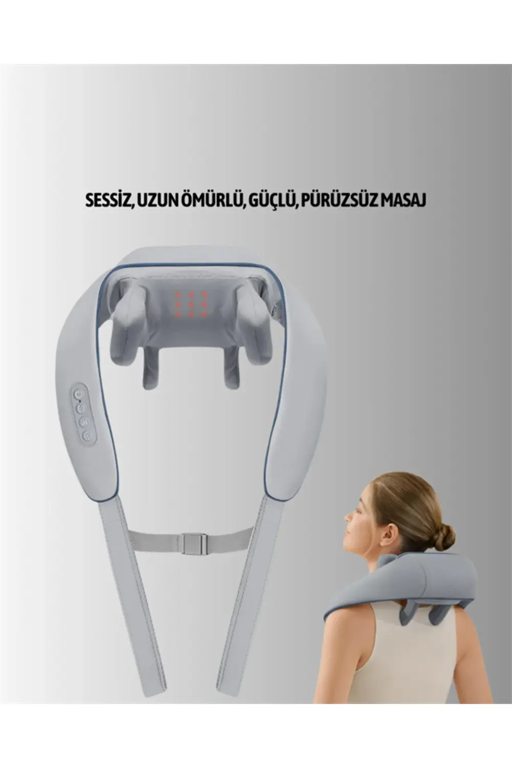 VNB-01 Şarjlı Isıtmalı Boyun ve Omuz Masaj Cihazı