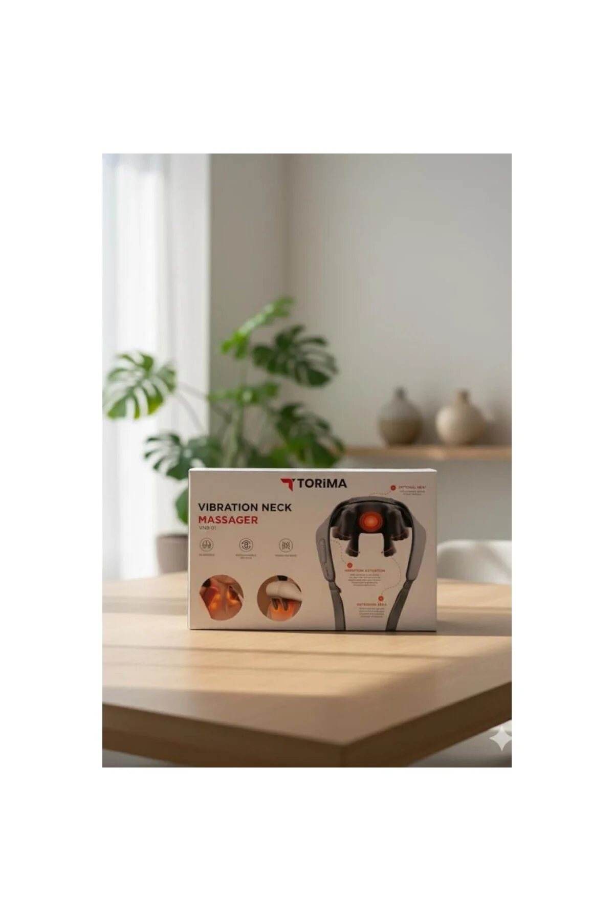 VNB-01 Titreşimli Omuz ve Boyun Masaj Aleti Isıtıcılı 3D Yoğun Ma
