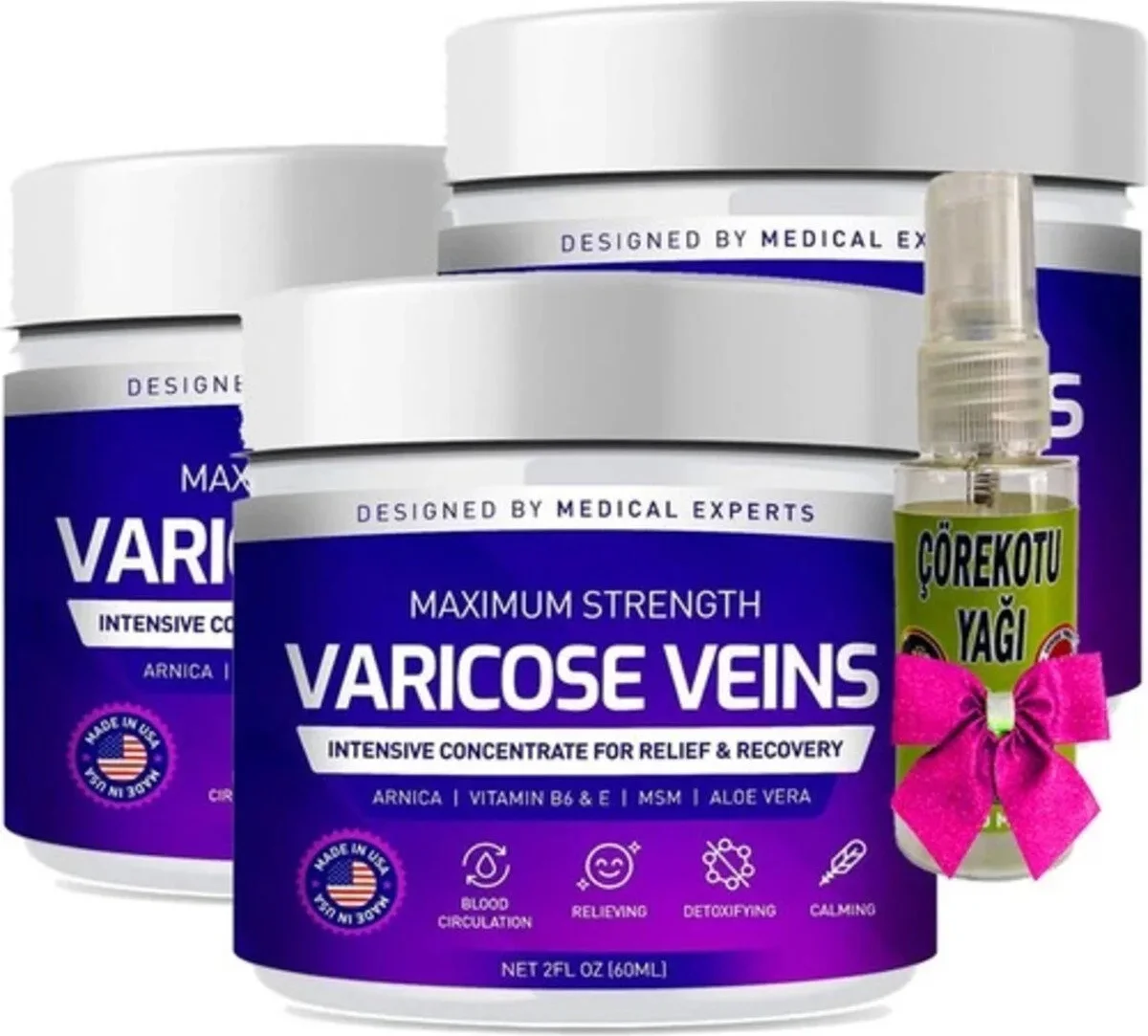 Vnis Purple Bakım Kremi 100 ml x 3 Adet + Çörek Otu Yağı 30 ml – Cilt Bakım Seti