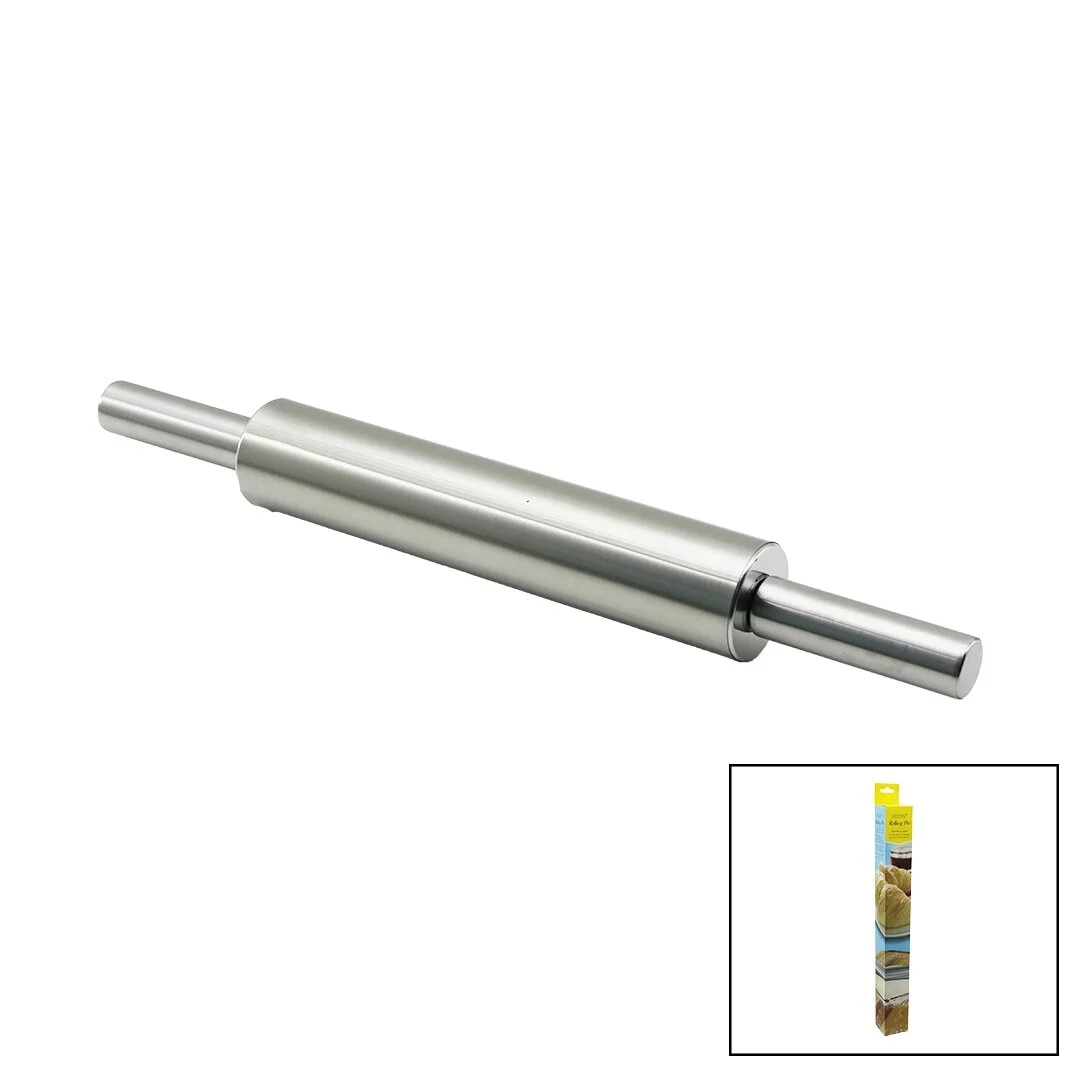 Vocen Rolling Pin Çelik Metal Merdane - Hamur Rulosu Merdane: 25cm - Sap: 2x9cm =t.uzunluk:43cm Bx40 Fiyatı, Yorumları ve Özellikleri