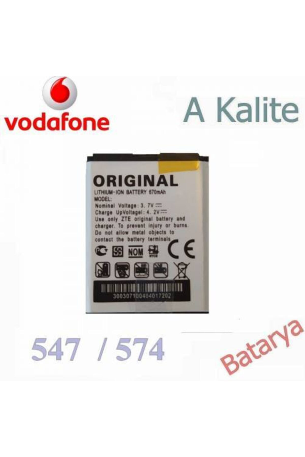 Original Vodafone 547 574 A Kalite Batarya Telefon Pil