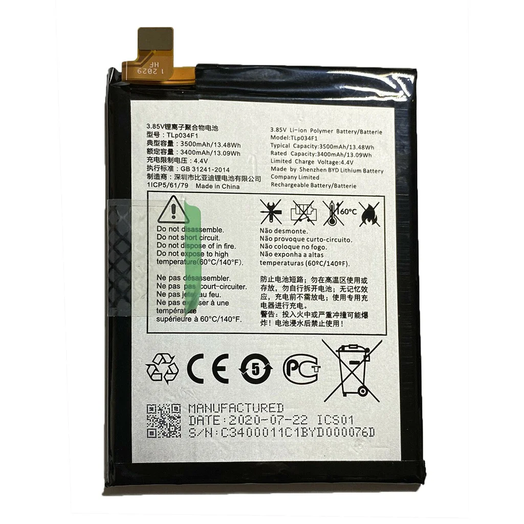 Vodafone Smart V10 / Alcatel 3 5053D Batarya Pil Tlp034F1