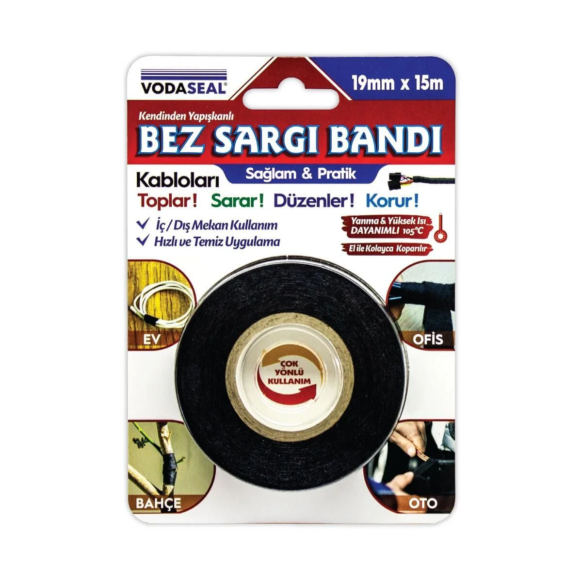 Vodaseal Bez Sargı Bandı 19 mm 15 Metre - Nefes Alabilen, Su Geçirmez Sargı Bandı Fiyatı, Yorumları ve Özellikleri