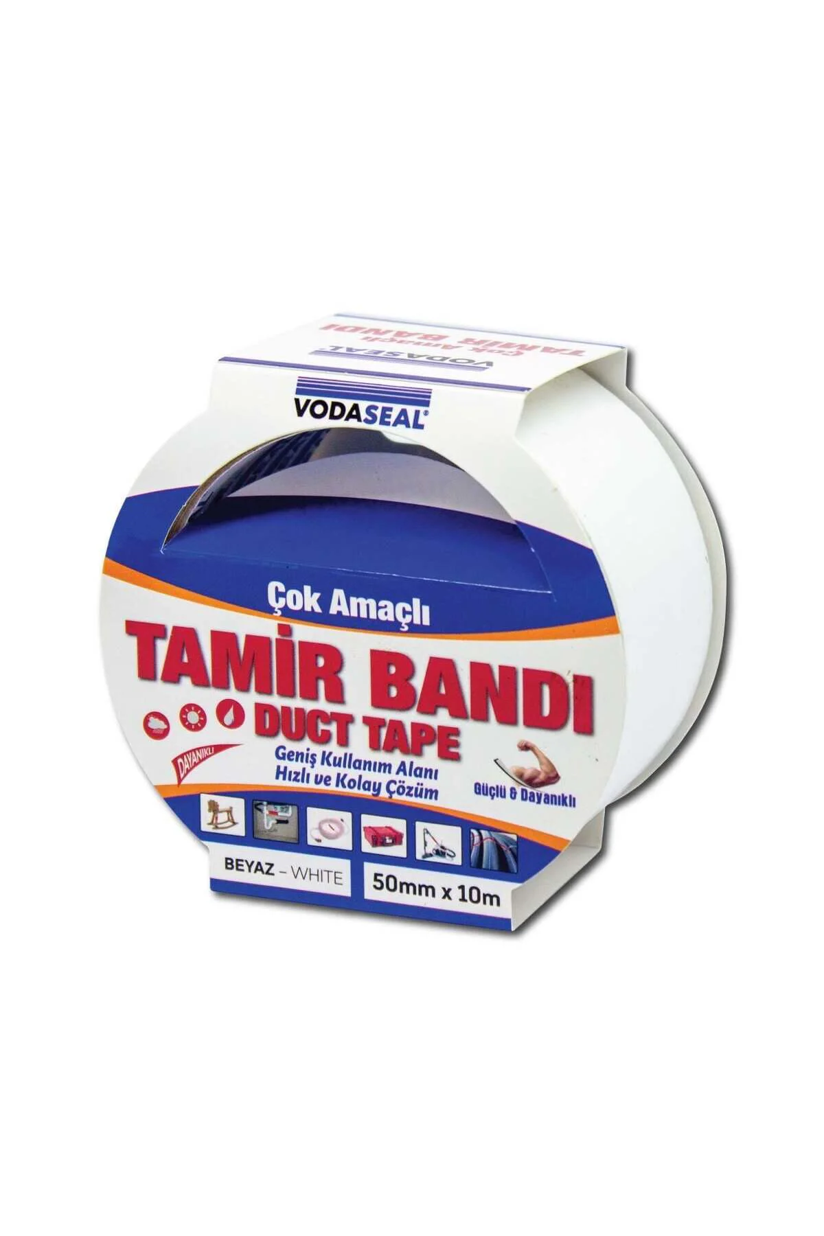 Vodaseal Duct Tape Tamir Bandı 50 mm 25 Metre Beyaz Vodaseal Duct Tape Tamir Bandı 50 mm 25 Metre Beyaz