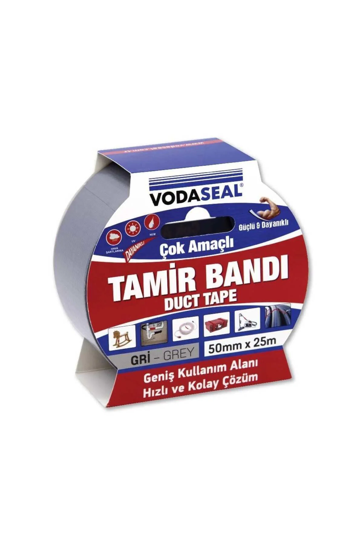 Vodaseal Duct Tape Tamir Bandı 50 mm 25 Metre Gri Vodaseal Duct Tape Tamir Bandı 50 mm 25 Metre Gri