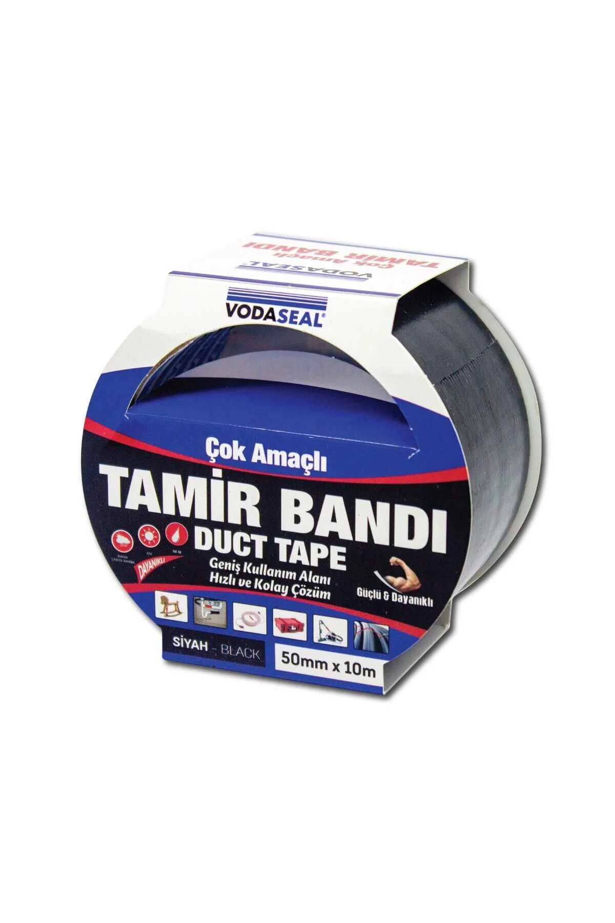 Vodaseal Duct Tape Tamir Bandı 50 mm 10 Metre Siyah Vodaseal Duct Tape Tamir Bandı 50 mm 10 Metre Siyah