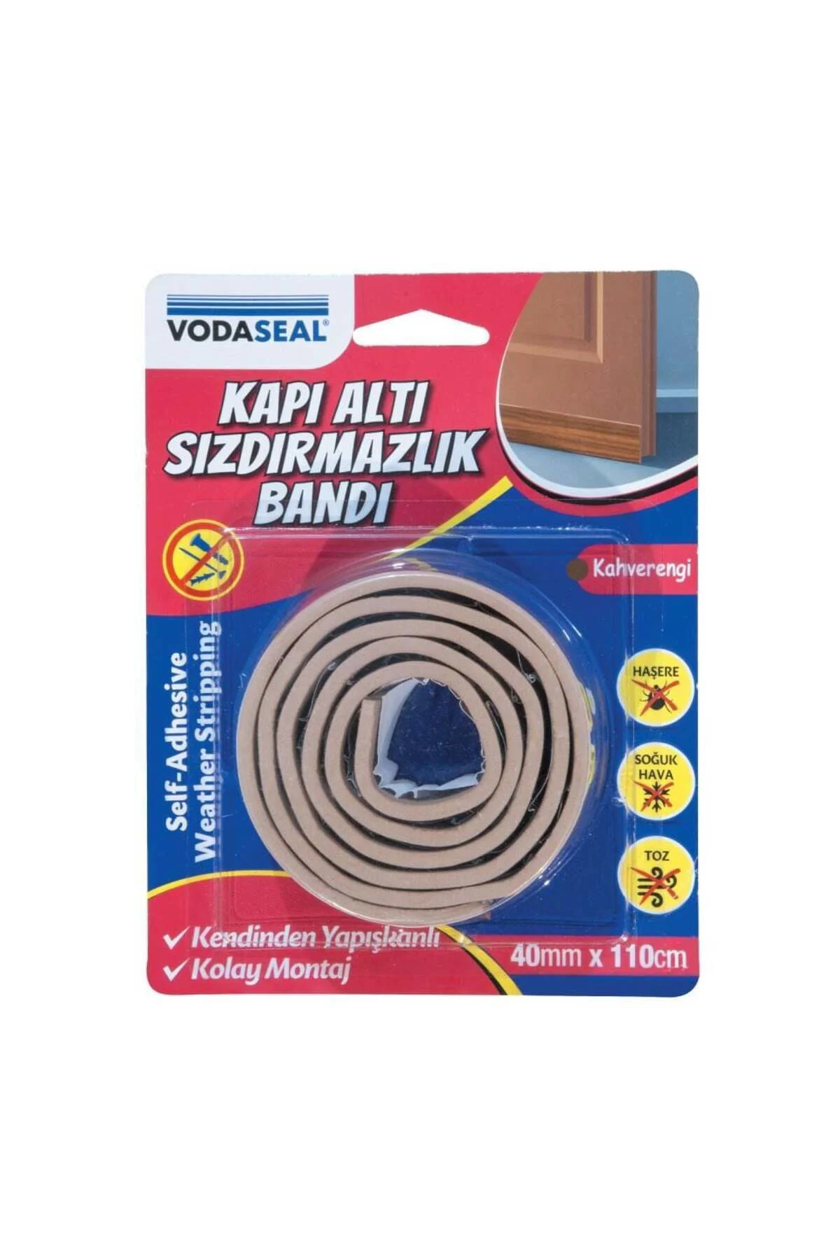 Vodaseal Kapı Altı Sızdırmazlık Bandı 40 mm 110 cm Kahverengi Vodaseal Kapı Altı Sızdırmazlık Bandı 40 mm 110 cm Kahverengi